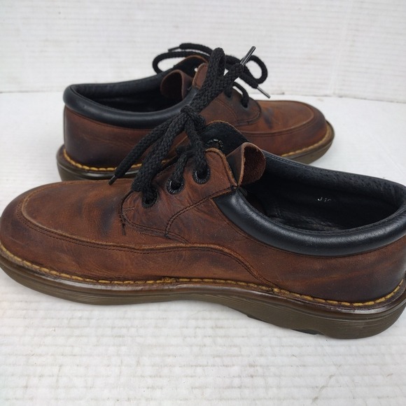 Vintage Doc Martens 1461 Leather Shoes 7 Made In England Oxford Brown Y2K 90\'s main image 5